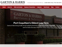 Tablet Screenshot of gartonandharris.com